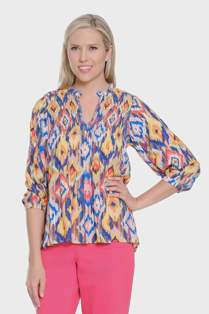 Tru Luxe-Smocked Popover