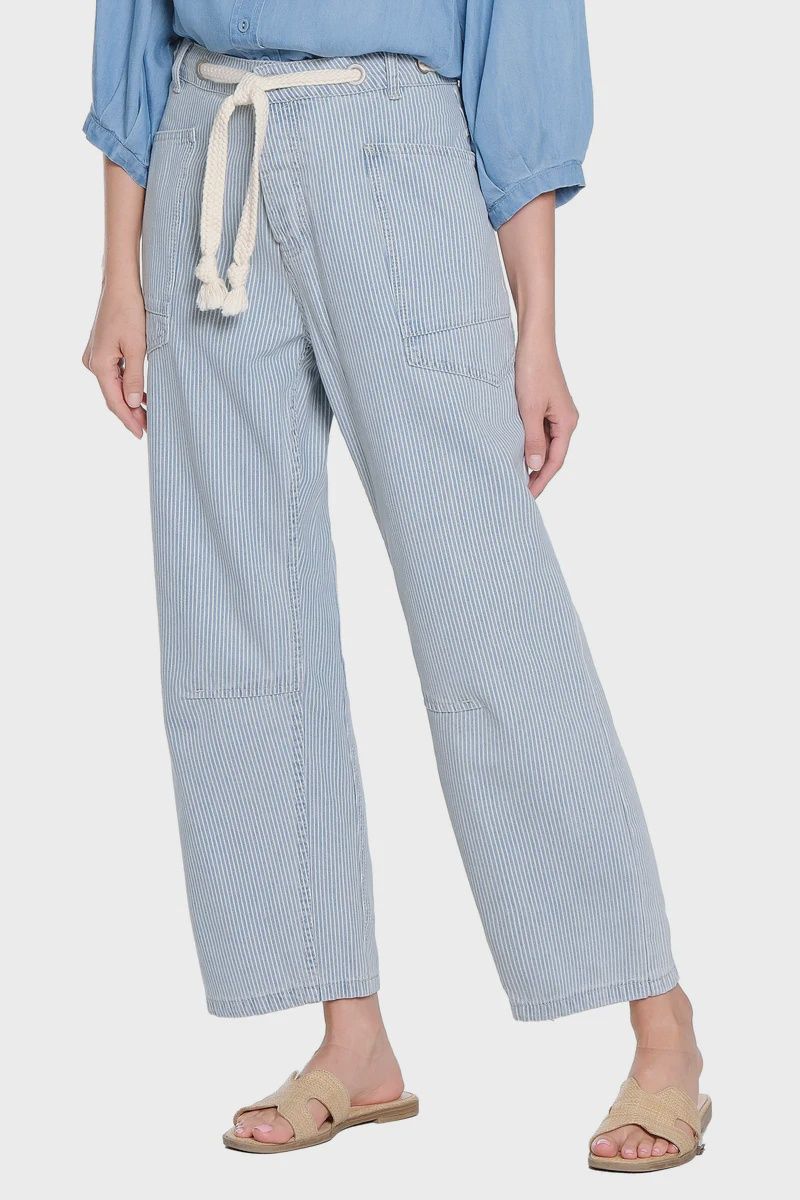 Tru Luxe-Stripe Barrell Jean