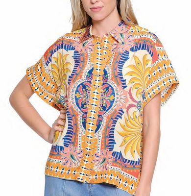 Tru Luxe-Poncho Shirt