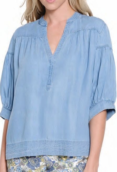 Tru Luxe-Trapunto Hem Top