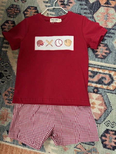 Rylee&amp;Faith-Baseball Short Set