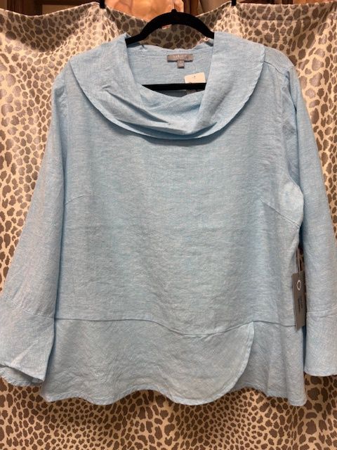 Habitat-Topaz Cowl Neck Linen Top