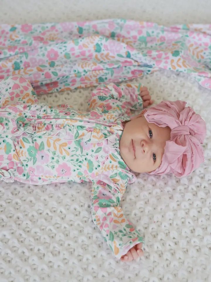 CadenLane-Whimsy Floral Footie