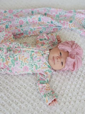 CadenLane-Whimsy Floral Footie