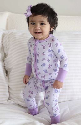 CadenLane-Purple Bow Romper