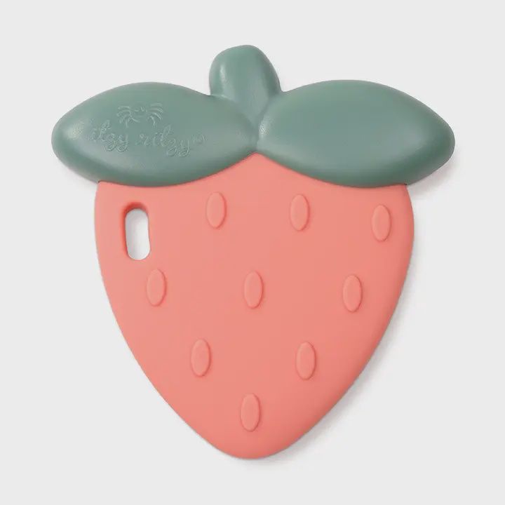 Itzy Ritzy-Silicone Rattle Strawberry