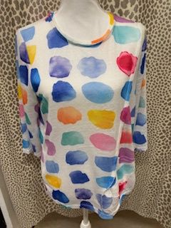 Shana-Dot 3/4 Sleeve Top