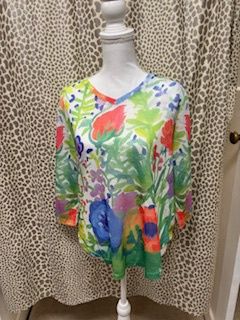 Shana-Floral V-Neck Top