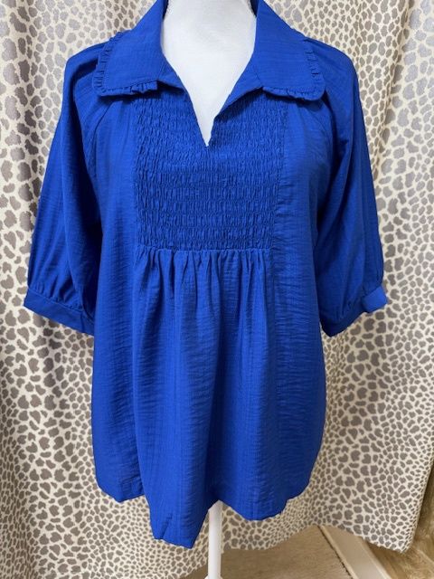 Ali Miles-Smocked Yoke Popover