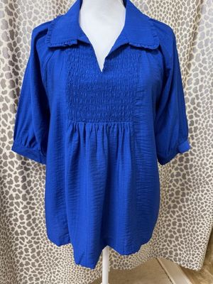 Ali Miles-Smocked Yoke Popover