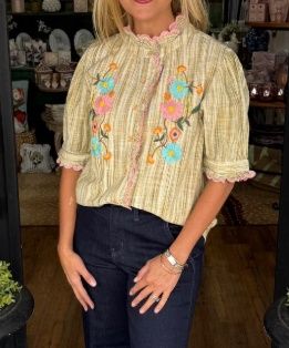 Ivy Jane-Ribbon Embroidery Blouse