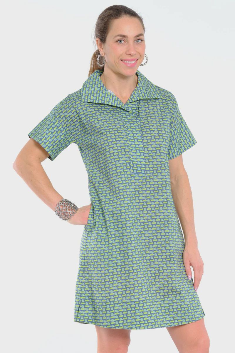 Lior-Agnes Lime/Navy Dress