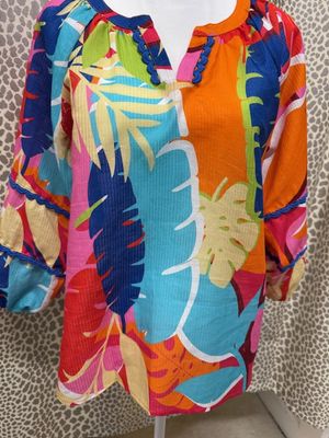 Tru Luxe-Zig Zag Trim Top
