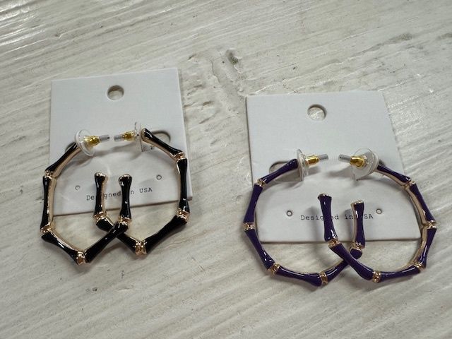 GS-Metal Bamboo Earrings