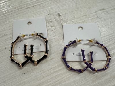 GS-Metal Bamboo Earrings