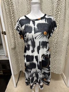 Shana-Sunflower Knit Dress