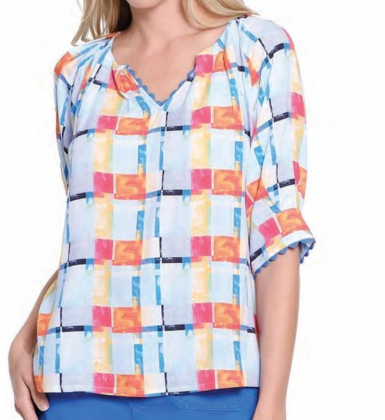 Tru Luxe-Patterned Zigzag Trim Popover