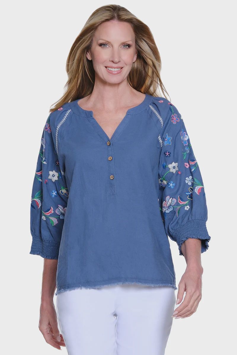 Ali Miles-Blue Woven Popover