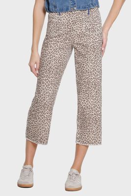 Tru Luxe-Animal Wide Leg Braided Pocket Crop