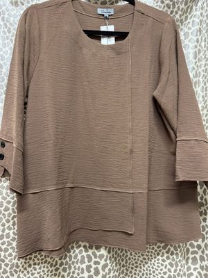 Shana-Brown Airflow Tunic