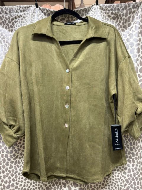 APNY-Faux Suede Blouse