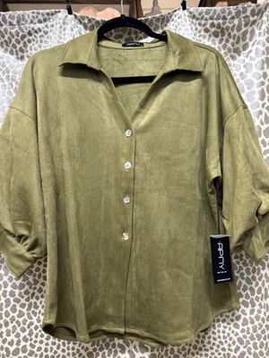APNY-Faux Suede Blouse