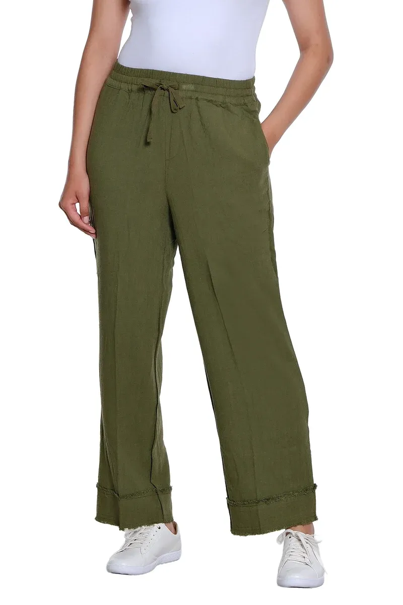 Slimsation-Fringe Trim Woven Pant