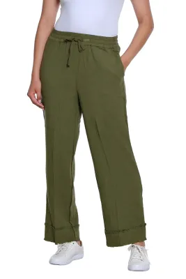 Slimsation-Fringe Trim Woven Pant