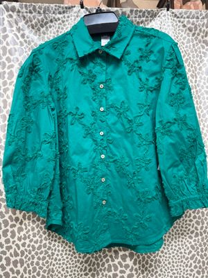 Multiples-Deep Green Luna Top