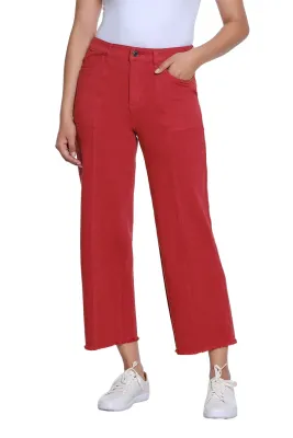 Slimsation-5 Pocket Crop Jean w/fringe