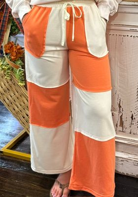 Orange/White Pant
