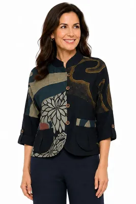 Ali Miles-Printed Woven Jacket