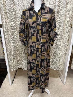 Shana-Abstract Black/Brown Dress