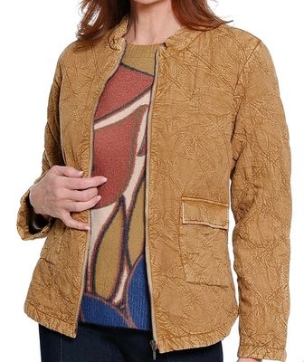 A la carte-Golden Tan Quilted Jacket