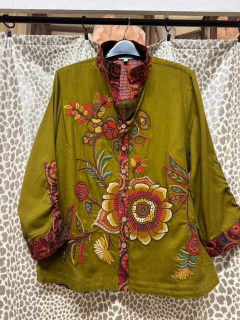 John Mark-Olive Woven Shirt
