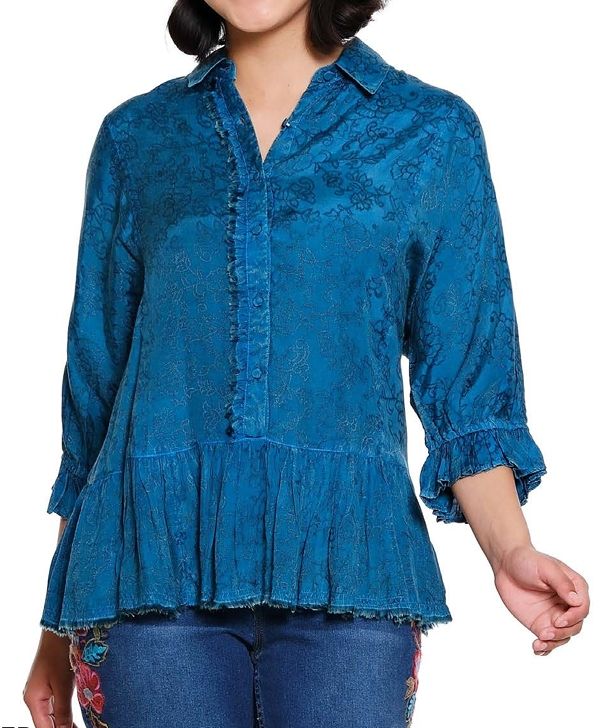 Tru Luxe-Acid Washed Shirt