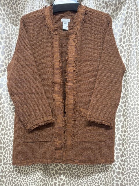 Multiples-Walnut Fringe Jacket