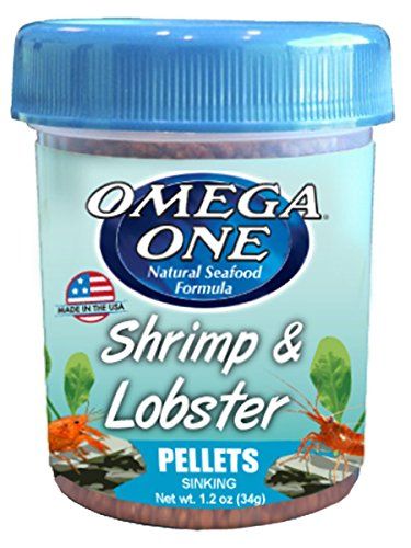 Omega One Shrimp &amp; Lobster Pellets Sinking Crustacean Food, 1.2-oz Jar