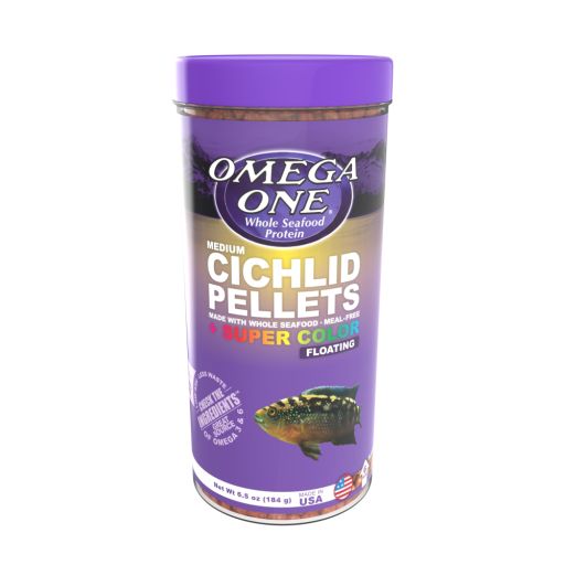 OMEGA ONE Cichlid Pellets, Floating Medium .5oz