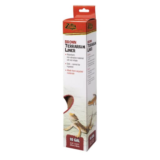 Zilla Reptile Terrarium Liner Brown 10/20X Gallon