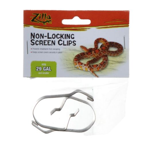 Zilla-Screen Cover Clips- Black 5-29 Gallon