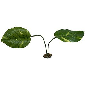 Komodo Jumbo Guiana Terrarium Plant: Realistic Leafy Design for Reptile Habitat