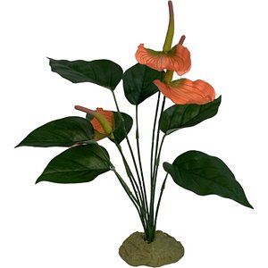 Komodo Anthurium  Artificial Plant  Green and Red  Aquarium Decor
