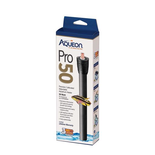 Aqueon Adjustable PRO Aquarium Heater Up to 20 Gallons  50 Watts