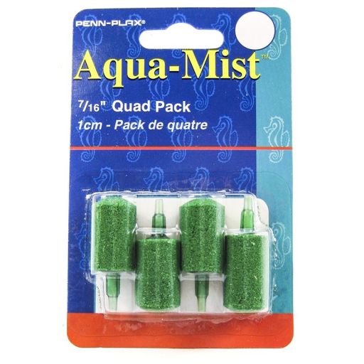 Penn-Plax AS6Q 4-Pack Aqua Mist Air Stone Cylinder Aerator for Fish Tank | Easy to Install to Your Pump | Aerates Your Tank, 7/16&quot; Single 4-Pack (B00025652U)