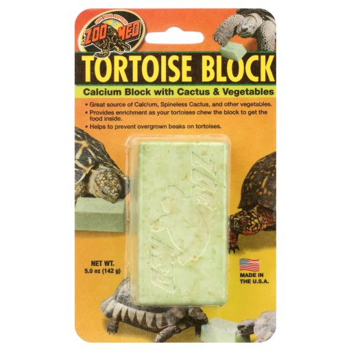 Zoo Med Tortoise Calcium Block with Cactus Vegetables: Enrichment Health for Your Tortoises