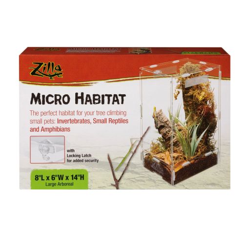 Zilla Micro Habitat Terrariums with Locking Latch Arboreal  Large