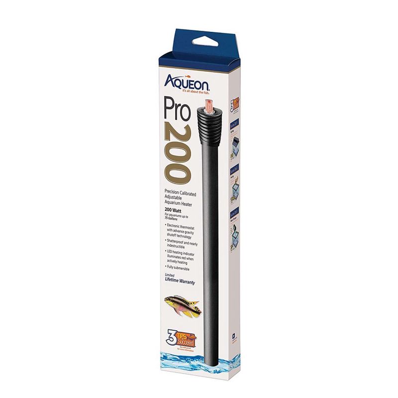 Aqueon Adjustable PRO Aquarium Heater Up to 75 Gallons  200 Watts