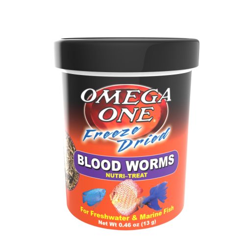 Omega One Freeze-Dried Bloodworms Nutri-Treat - 0.46 oz