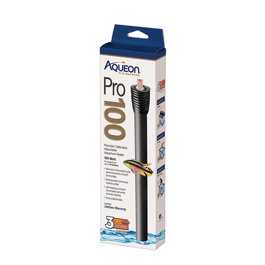 Aqueon Adjustable PRO Aquarium Heater Up to 30 Gallons  100 Watts